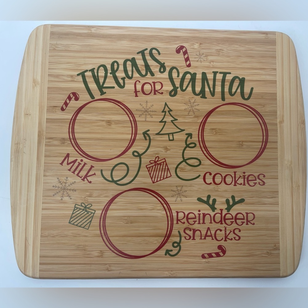 Treats for Santa Wood Cookie Tray